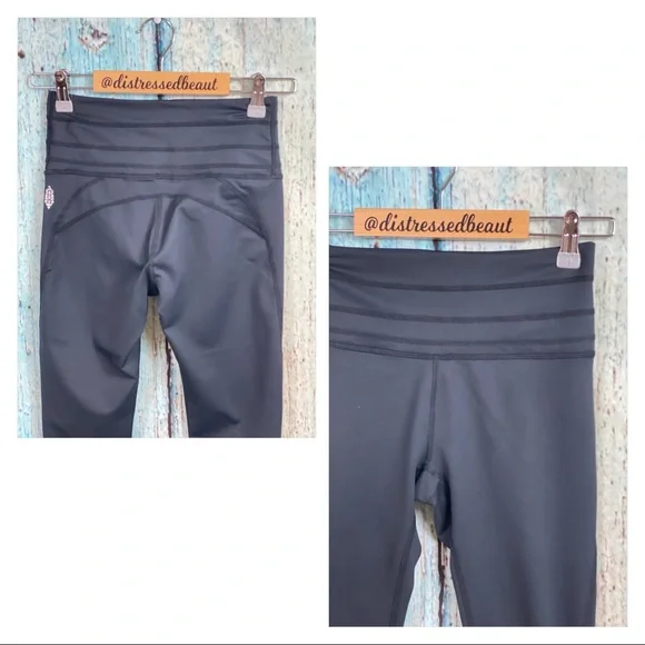 FREE PEOPLE NWOT Black Swerve Tie Ankle Leggings - Picture 7 of 16